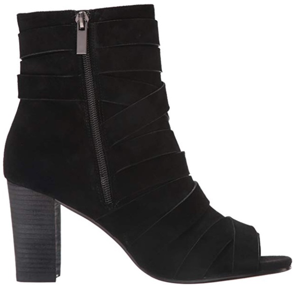 NIB Layered Multiple Strap Peep Toe Ankle Bootie - Picture 4 of 8